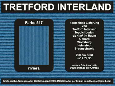 517-riviera.jpg – Teppichmuster Riviera in frischem Türkis – ideal für lebendige Räume